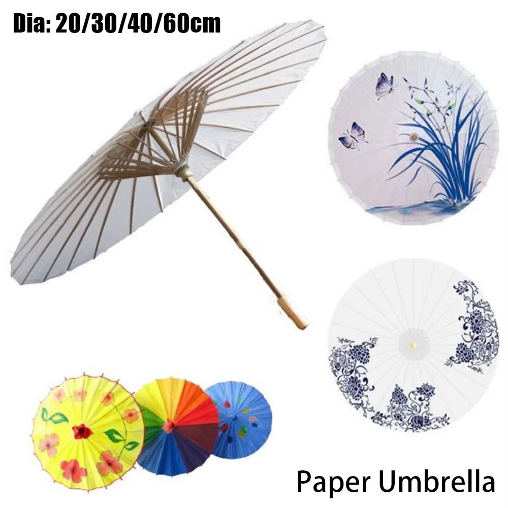 Photography Paper - 1 Paraguas de Papel Tradicional Blanco