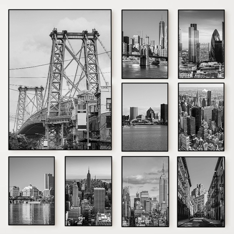 Photography Landscape - Póster fotográfico en blanco y negro