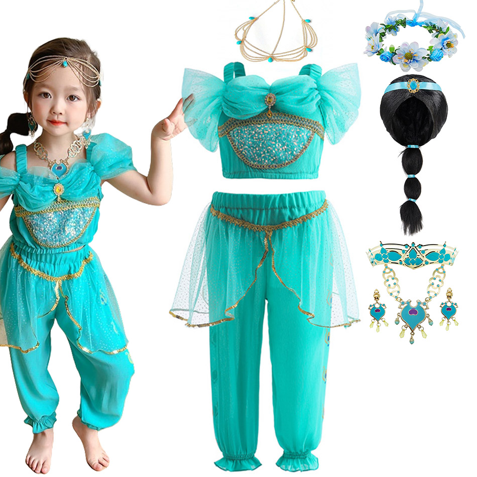 Photography Outfits - Conjuntos de princesa Jasmine para niñas,