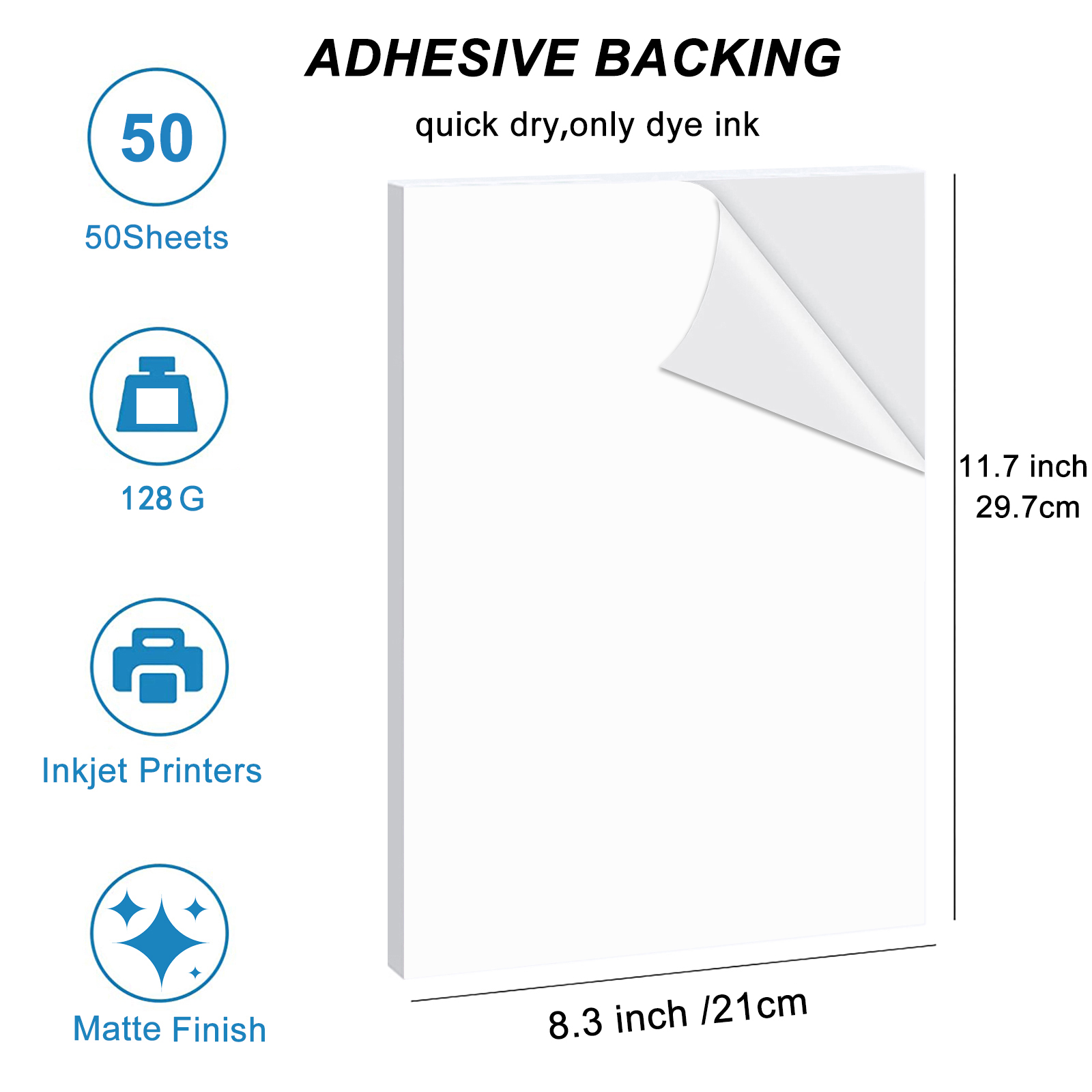 A4 128 GSM 50 hojas adhesivas  - Photography Paper reseña y precio