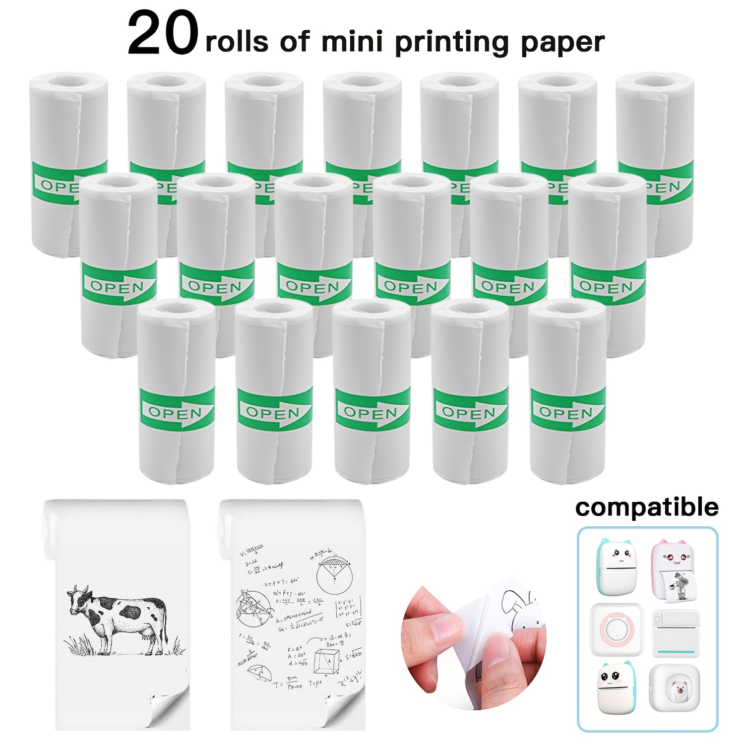 5-10-20 rollos de mini papel d - Photography Paper reseña y precio