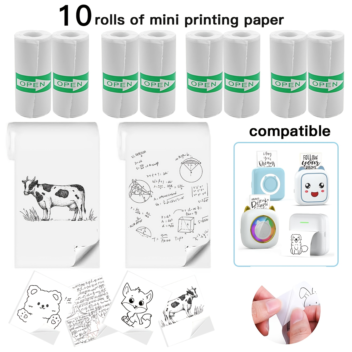 5-10-20 rollos de mini papel d - Photography Paper reseña y precio