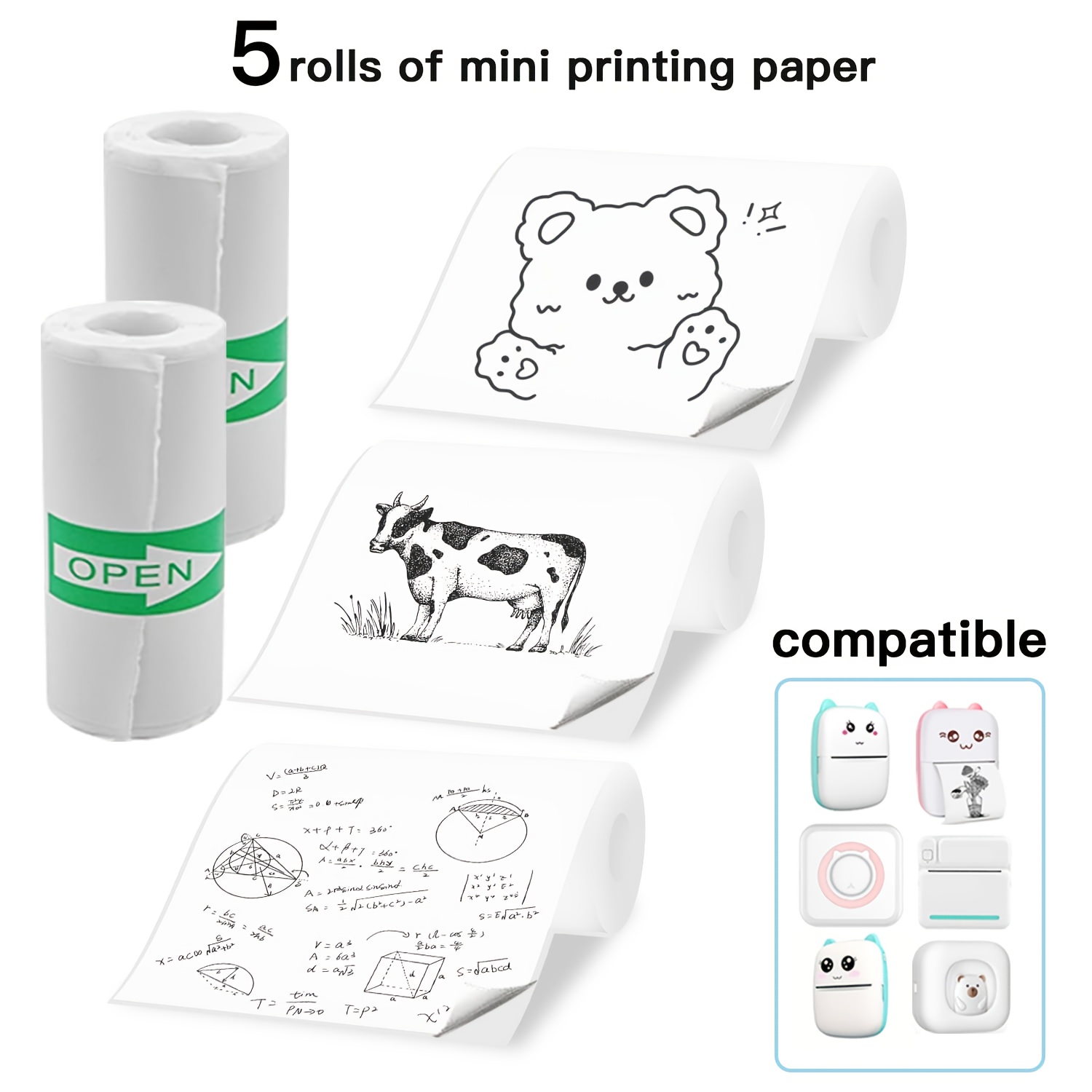 5-10-20 rollos de mini papel d - Photography Paper reseña y precio